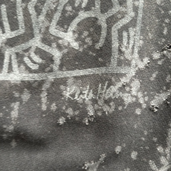 Aerie x Keith Haring NYC Dark Gray Art to Wear Grunge Distressed Sweatshirt XS - Picture 10 of 11